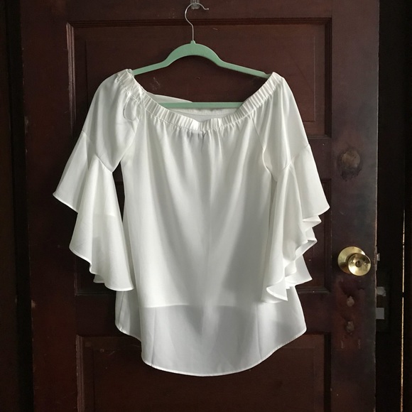 White Off-The-Shoulder Top - Picture 2 of 3